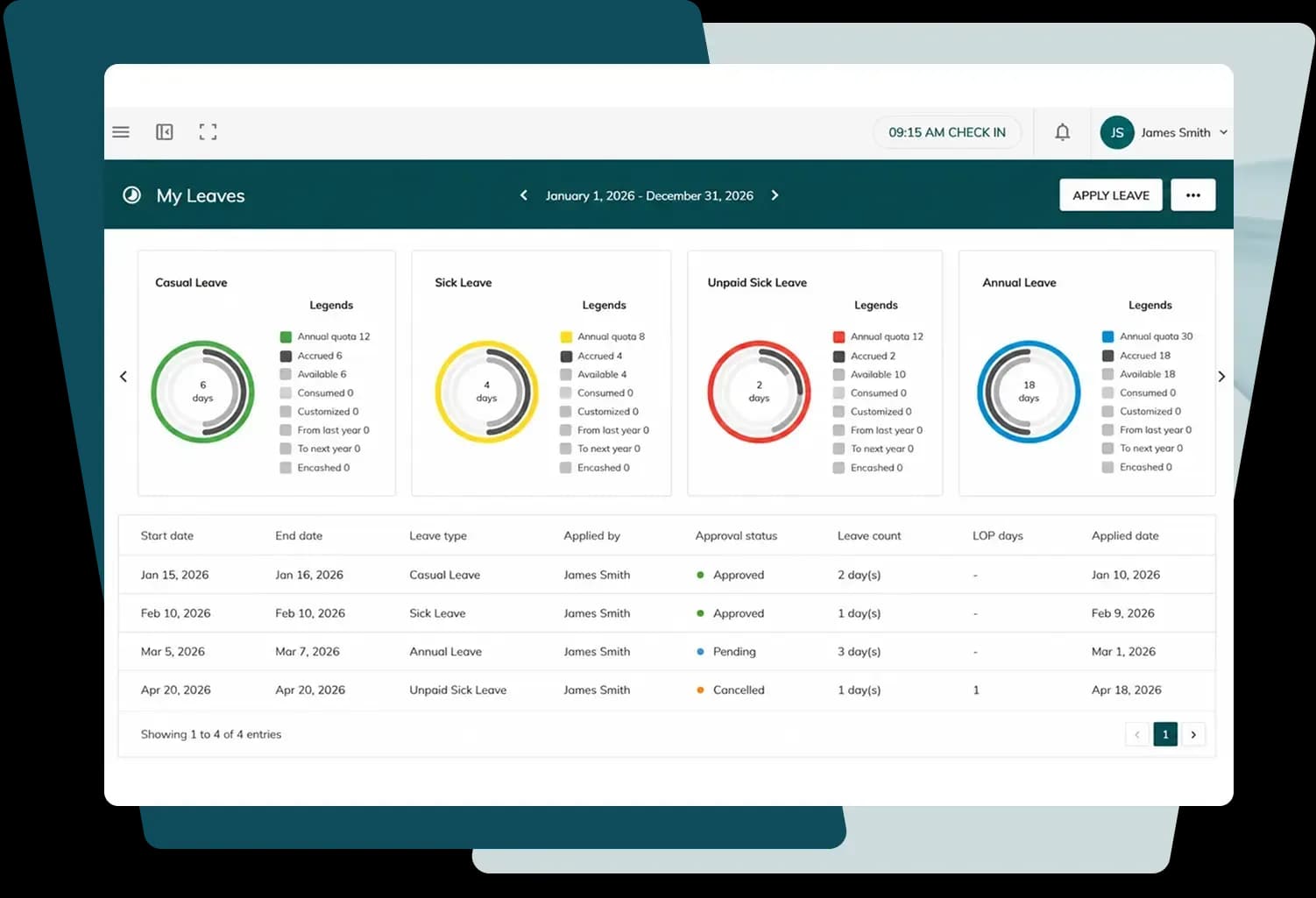 Automated Balance & Accrual Tracking