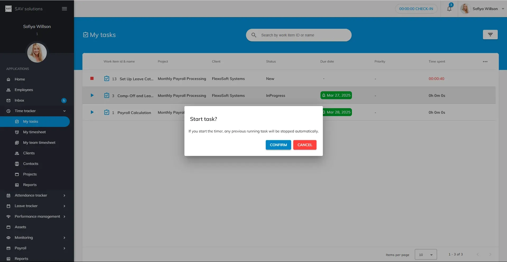 My tasks officeportal