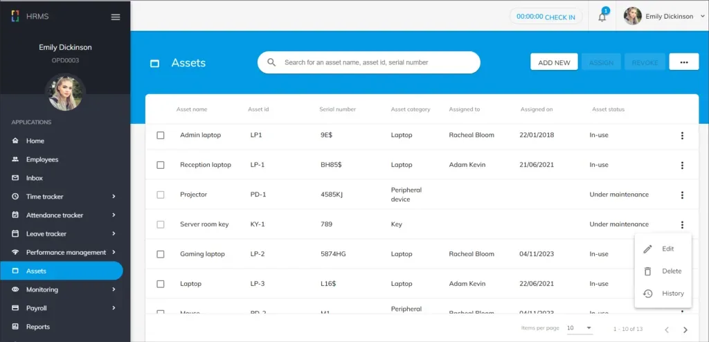 OfficePortal add new asset 1