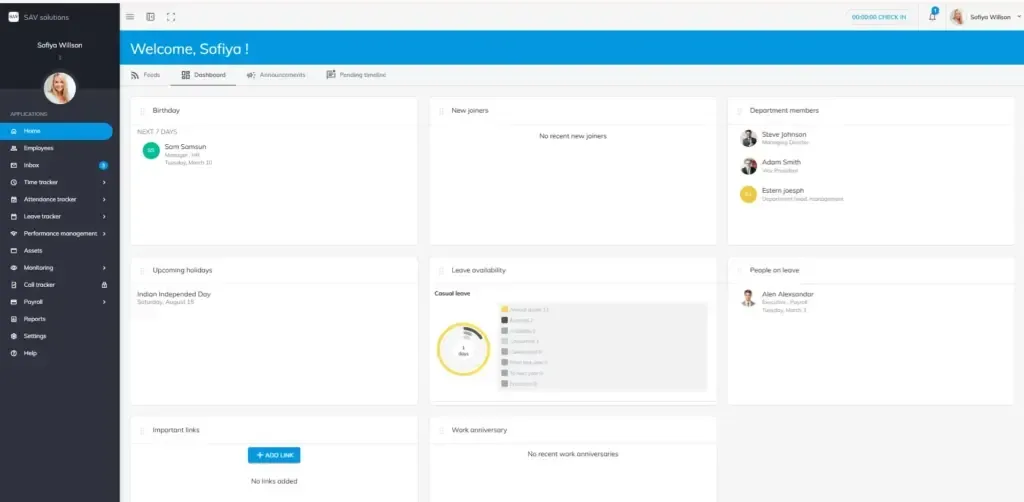 Officeportal Dashboard