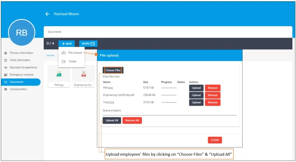 officeportal employee document upload