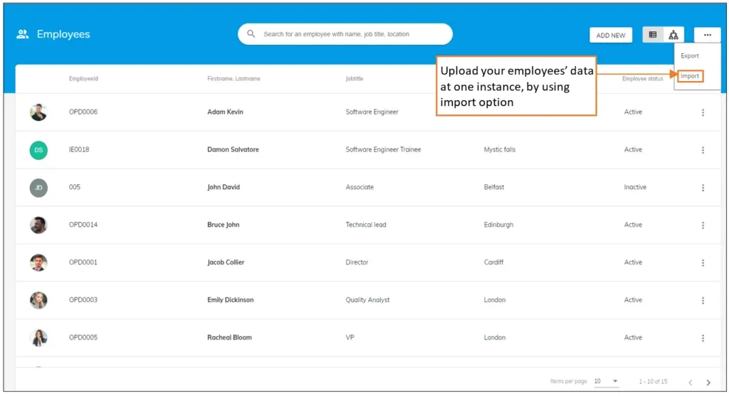 officeportal employees import