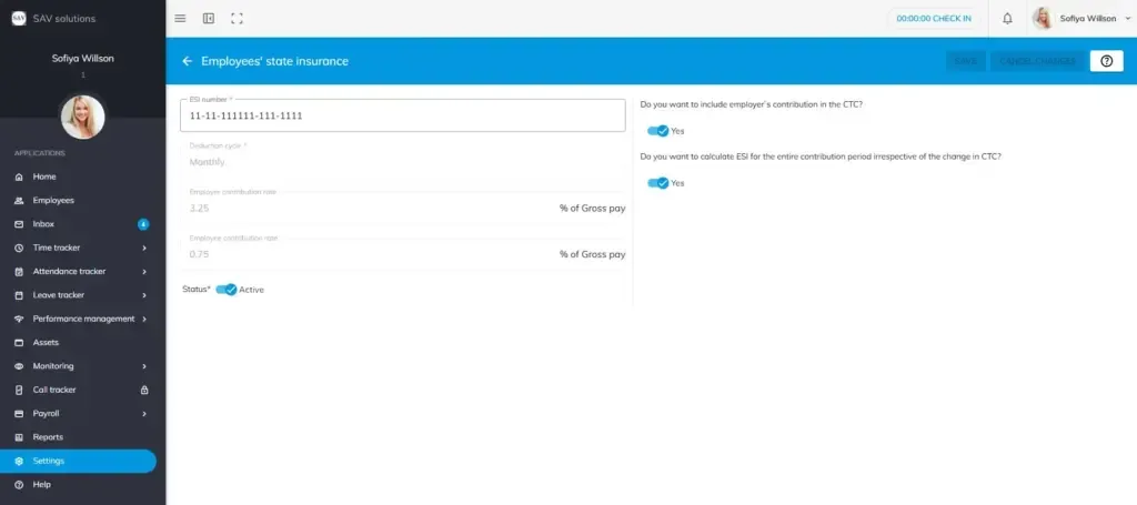 officeportal help Employee State Insurance