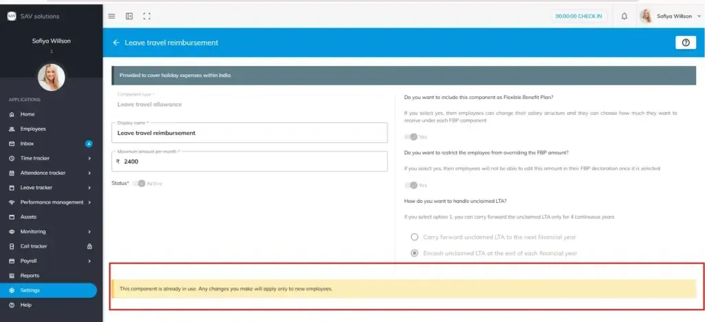 officeportal help Leave Travel Reimbursement