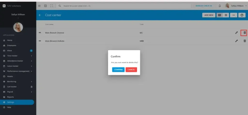 officeportal help cost centre 4