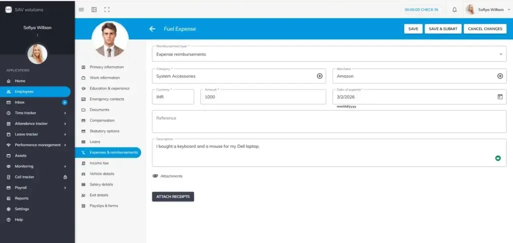 officeportal help expense reimbursement 1