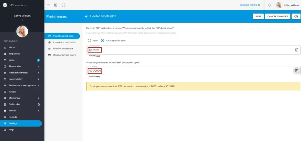 officeportal help flexibile benefit plan