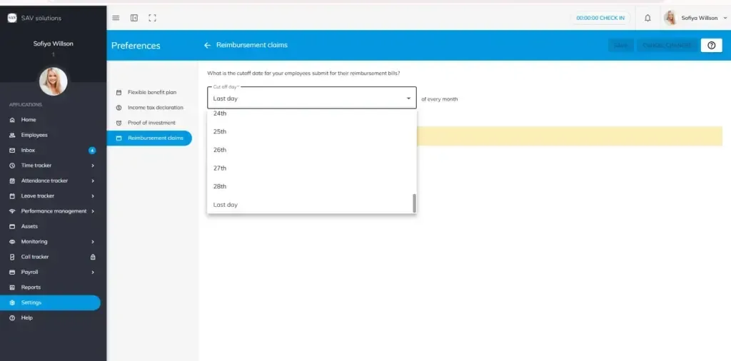 officeportal help reimbursement claim