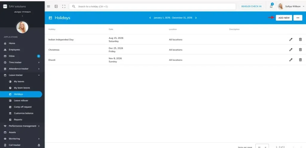 officeportal holidays 1
