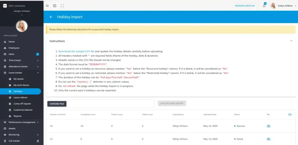 officeportal holidays 5