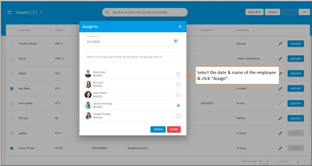 officeportal multiple asset assignment 2