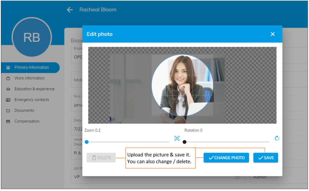 Employee Picture Upload