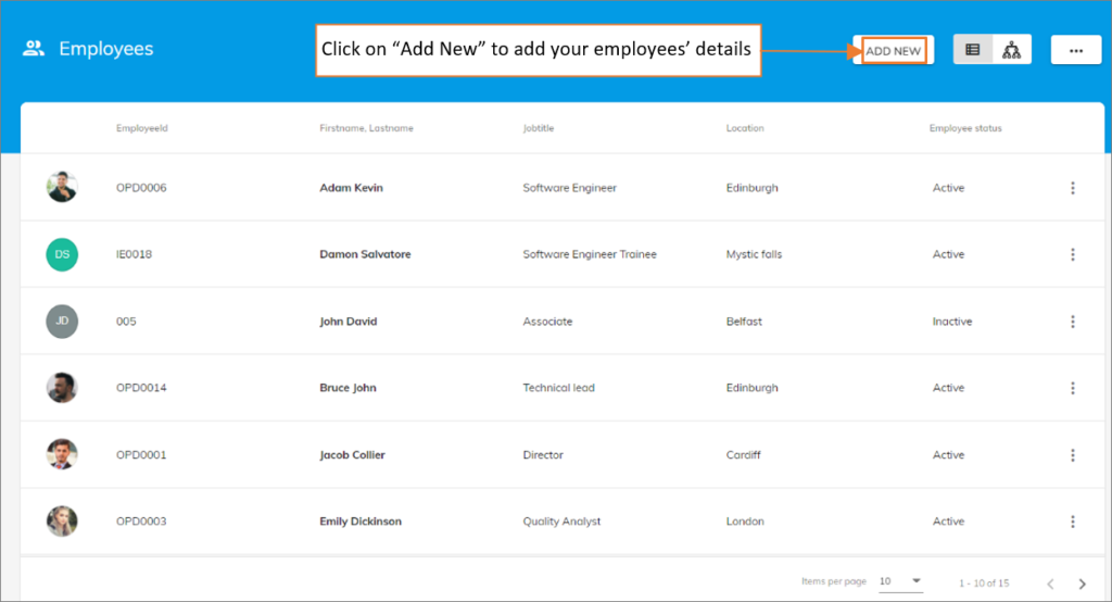 How to add new Employee to the OfficePortal