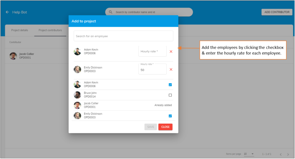Add project contributors