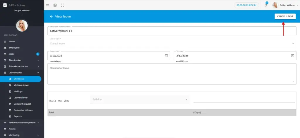 officeportal apply leave 4