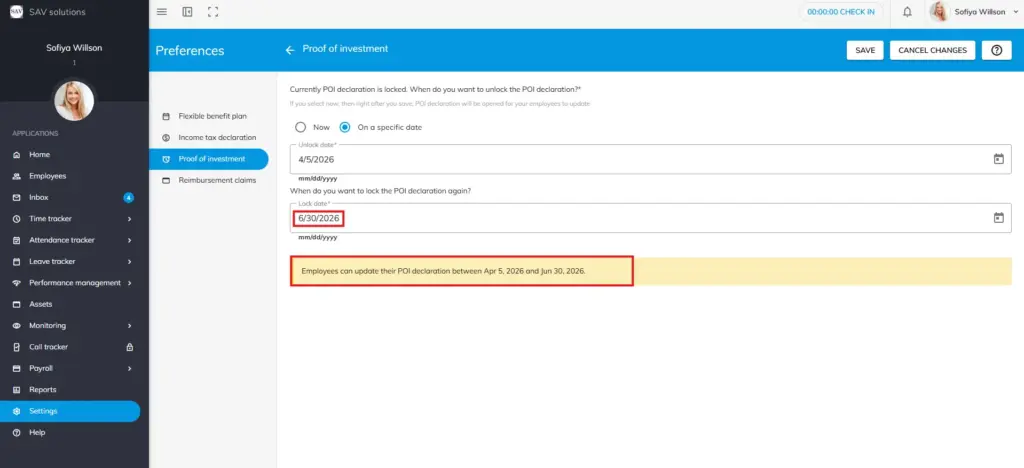 officeportal help Proof of investment 2