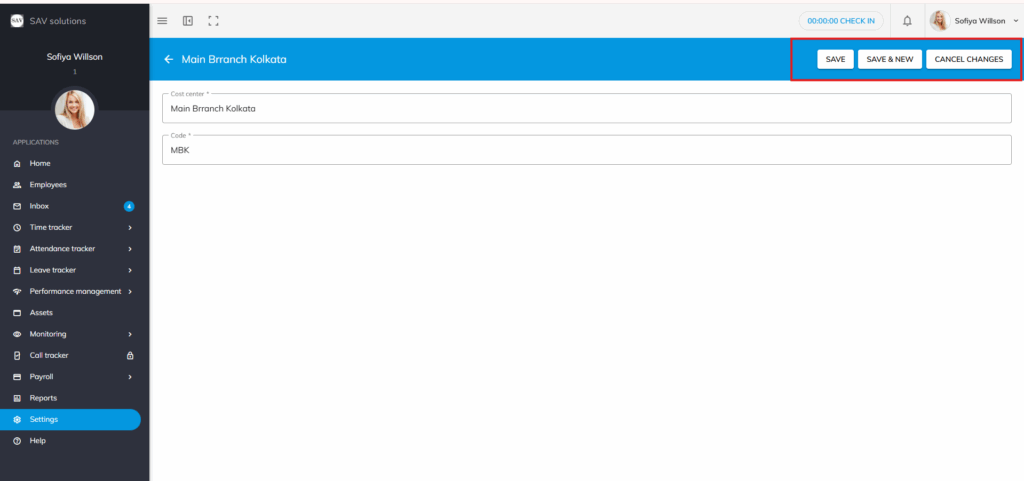 officeportal help cost centre 2 1