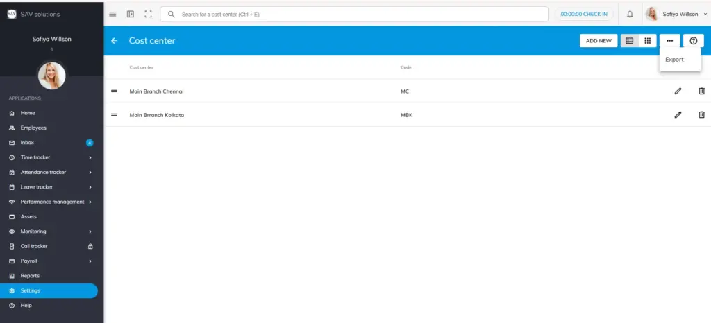 officeportal help cost centre 7 1