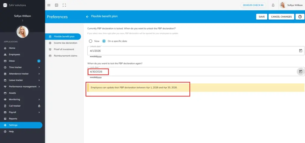 officeportal help flexibile benefit plan 2