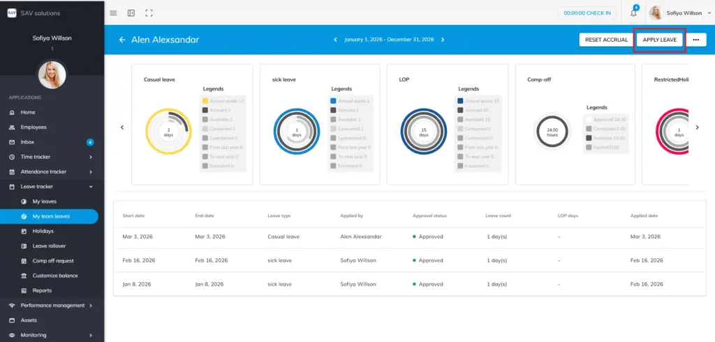 officeportal help my tem leave reset accural 4 1