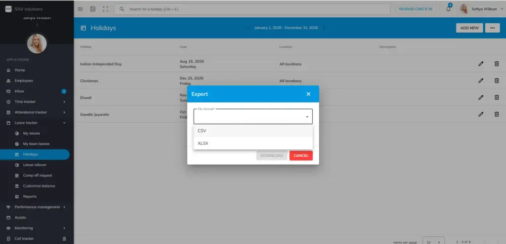 officeportal holidays 4