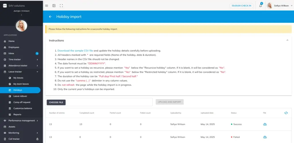 officeportal holidays 5