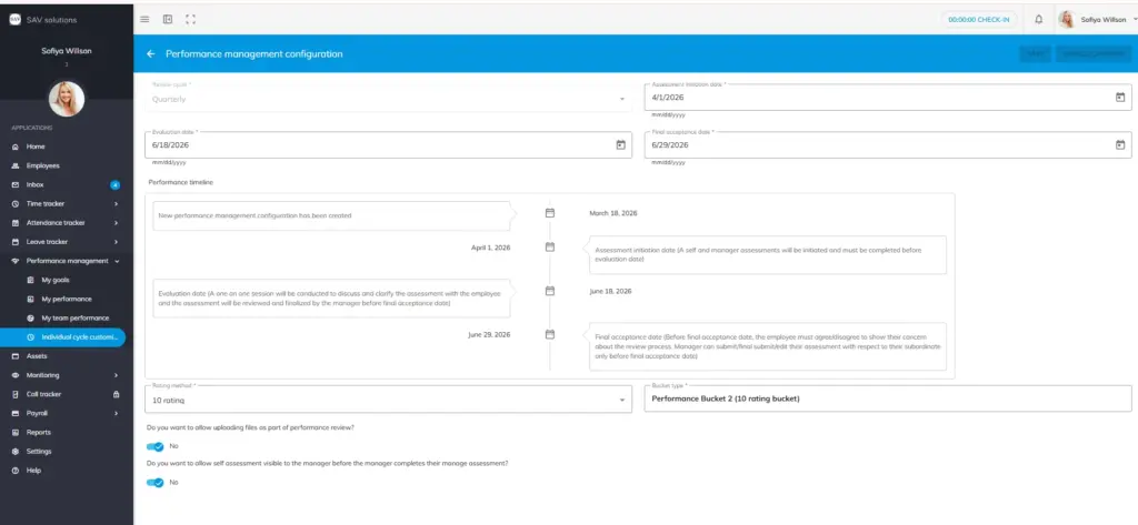 officeportal-help-individual cycle-customisation